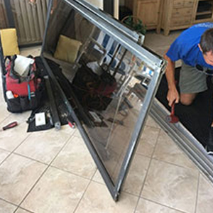 sliding glass door frame repair Lennox
